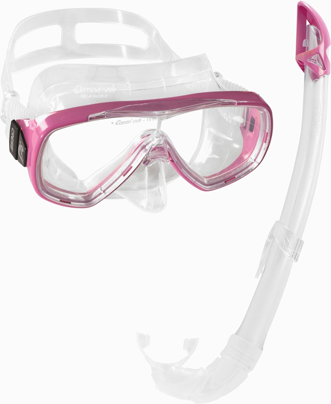 Cressi Unisex-Erwachsene Onda Mare Schnorchelset Tauchset Taucherbrille, Transparent/Rosa, Einheitsg