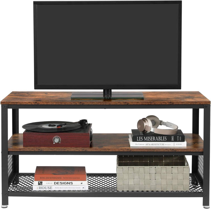 VASAGLE Fernsehtisch für Fernseher bis zu 43 Zoll, TV-Schrank im Industrie-Design, Konsole, Lowboard