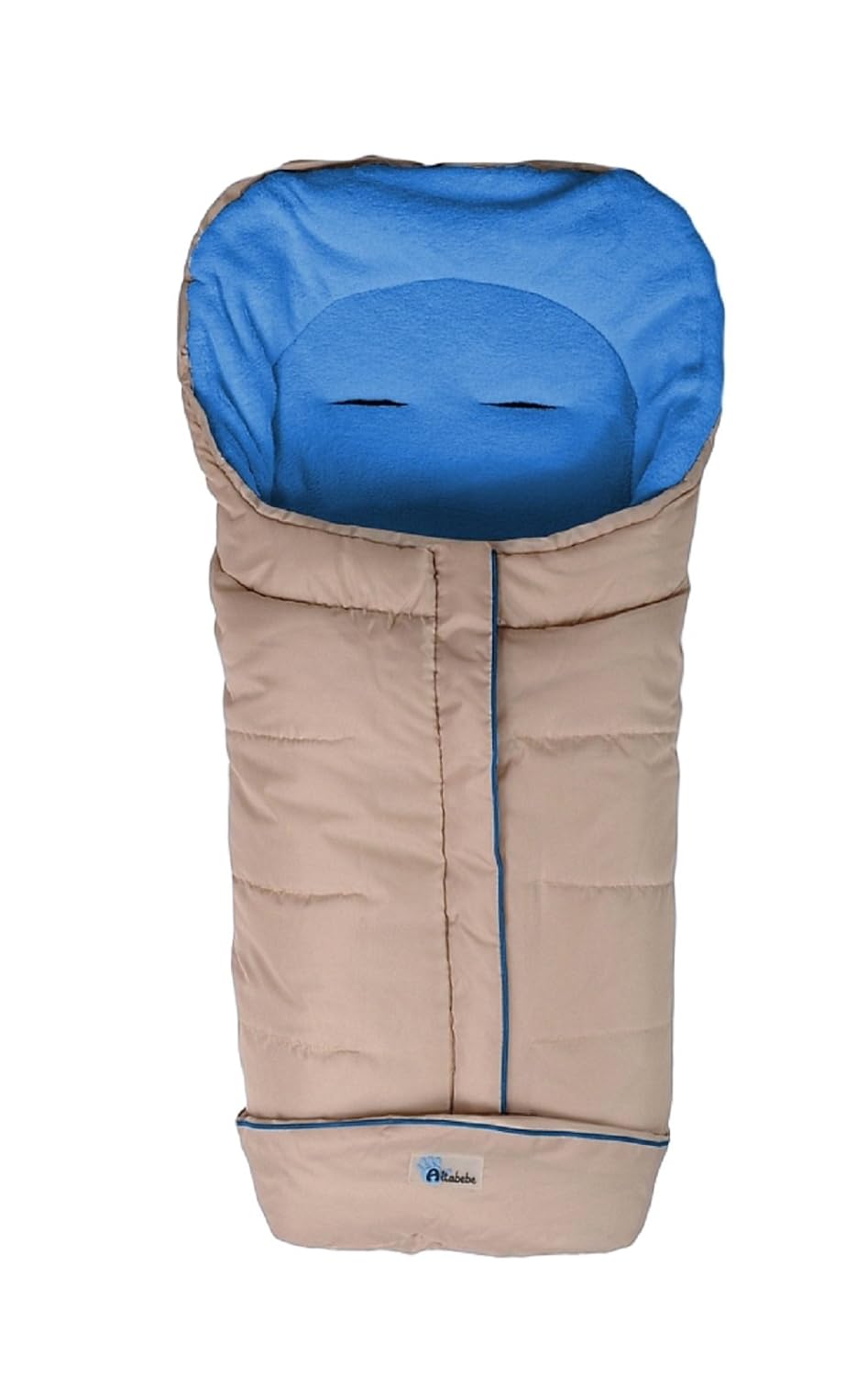 Altabebe AL2204-35 Winterfusssack, Deluxe Linie, beige - blau Beige / Blau, Beige / Blau