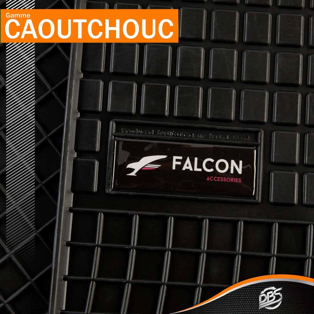 DBS Gummifussmatte Auto - nach Mass- Autofussmatten - 4-teilig - hochwertiger Gummi - geruchslos - A