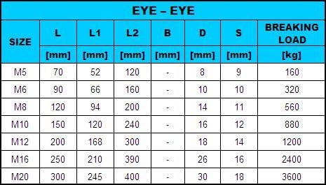 10 Stk. SPANNSCHLOSS Öse - Öse M6 VA4 edelstahl Spannschraube Spannschlösser #03 - 10 pcs/s #03 - M6