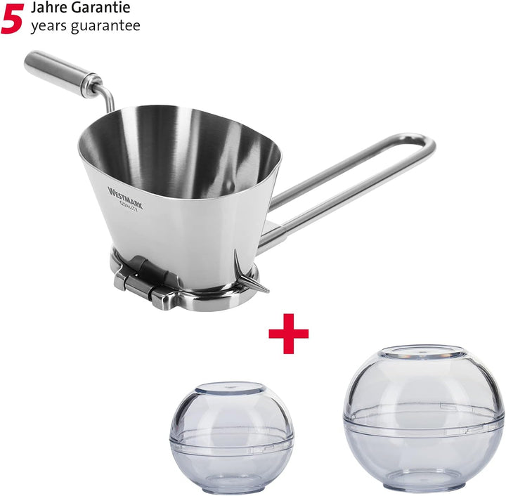 Westmark Kräuter-Set, 3tlg., 1 Kräutermühle Edelstahl + 2 Frischhaltekugeln, ø 7cm + ø 9cm, stapelba