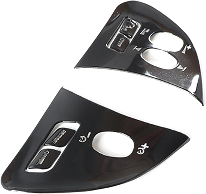 DIYUCAR Aluminiumlegierung Schwarz Auto Styling Lenkrad Knopf Rahmen Abdeckungen Trim Aufkleber FĂŒr