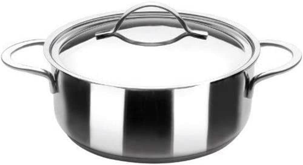 IBILI CACEROLA Con TAPA INOX NOAH 26 cm, Stainless Steel, Silber, 2-Einheiten 26 cms, 26 cms