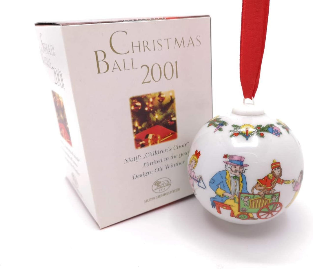 Hutschenreuther Weihnachtskugel 2001*Rarität, Kugel, Baumkugel, Porzellankugel, Baumanhänger, Anhäng