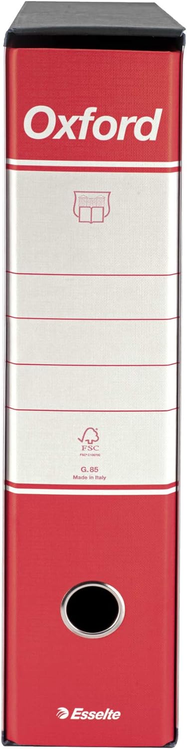 Esselte Gruppe von 6 Ordner OXFORD mit Hebelmechanik und mit Handy Gruppo da 4 rot, Gruppo da 4 rot