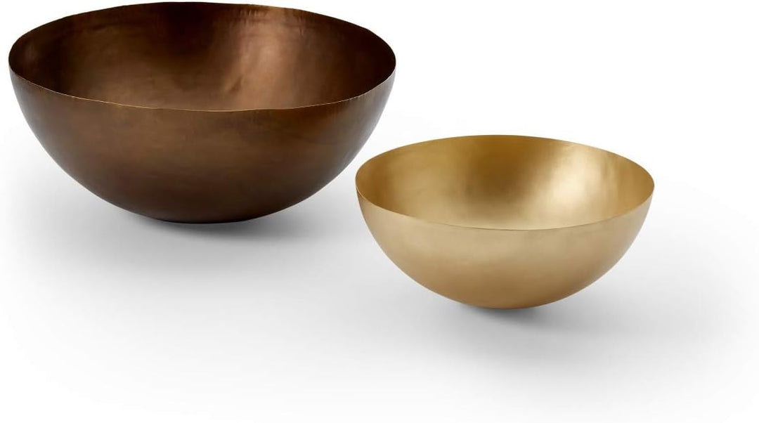 Philippi Brass Schale - 20 (h) cm - Messing mit Patina - Handarbeit 20 x 20 x 9 cm Gold, 20 x 20 x 9