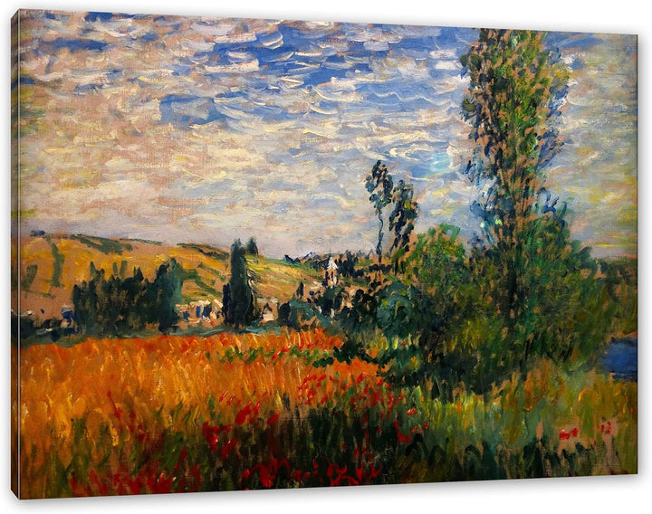 Generisch Claude Monet - Weg durch die Mohnfelder Ile Saint-Mart als Leinwandbild/Grösse: 100x70 cm/