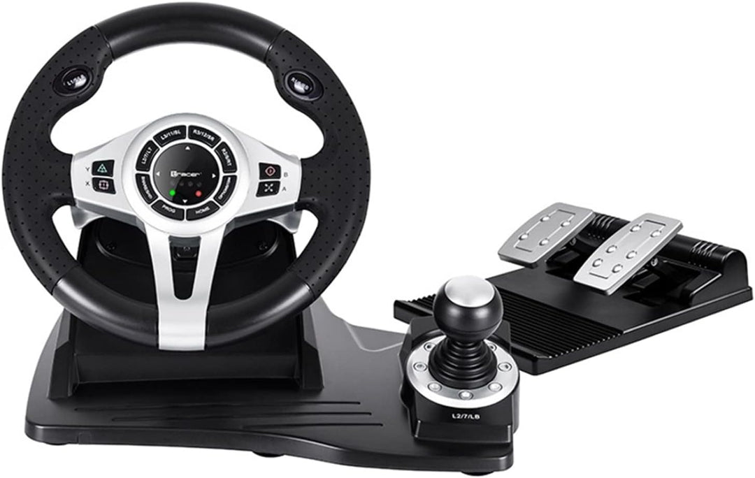 Tracer Roadster 4 in 1 Lenkrad für PC/PS3/PS4/Xone 2-Pedalset Ganghebel 270-Grad-Rotationswinkel
