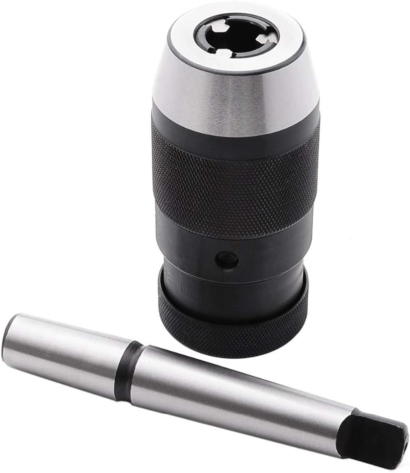 Senrise Schnellspannbohrfutter, selbstspannend, für CNC-Drehmaschinen/-Fräsen, Bohrmaschine, Schwarz
