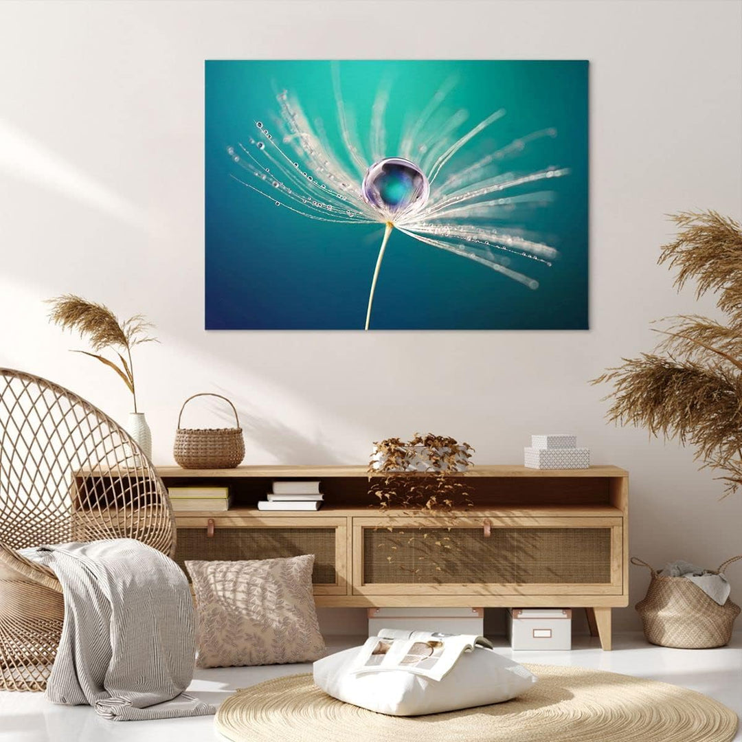 Bilder auf Leinwand 100x70cm Leinwandbild mit Rahmen Pflanze Natur Gross Wanddeko Bild Schlafzimmer