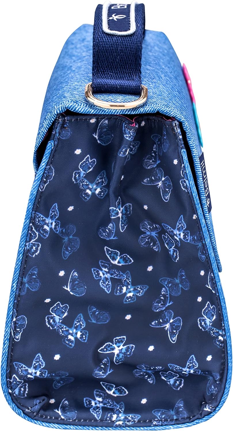 Belmil Premium Petite Kindergarten Schultertaschen Umhängetasche für Mädchen (305-51/P) Sapphire, Sa