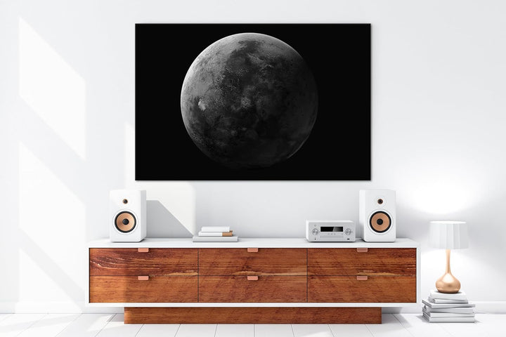 deyoli Planet Mars Format: 80x60 cm Effekt: Schwarz/Weiss als Leinwandbild, Motiv fertig gerahmt auf