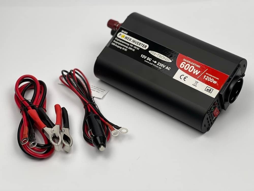DC/AC Spannungswandler 12V auf 230V bis 600W / 1200W Inverter Wechselrichter USB