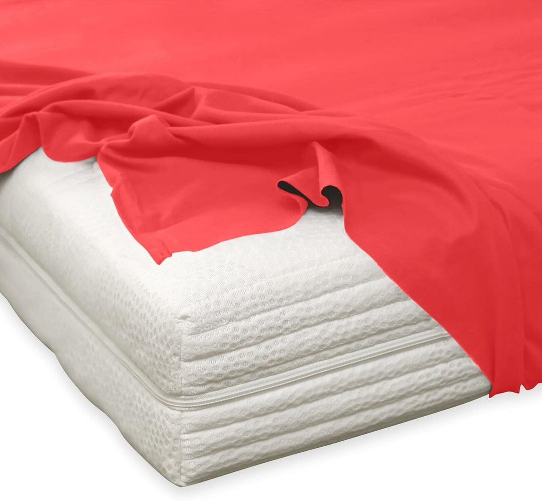 TRAUMSCHLAF kuschelig weiches Feinbiber Haustuch Bettlaken aus 100% Baumwolle ohne Spanngummi in wei