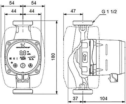 Grundfos Hocheffizienz-Umwälzpumpe Alpha2 25-60 N 180 mm