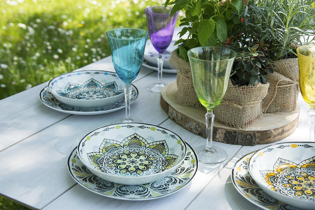 Excelsa Roma Tafelservice, 18-teilig, Porzellan, Mehrfarbig, STK 18 Stk Mehrfarbig, 18 Stk Mehrfarbi