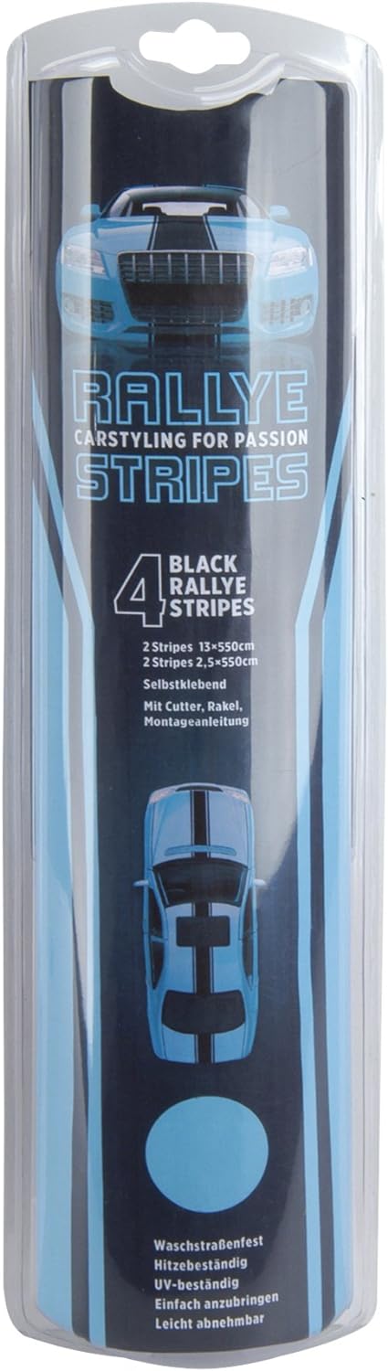 Unitec 84761 Auto Rallye Streifen, Schwarz