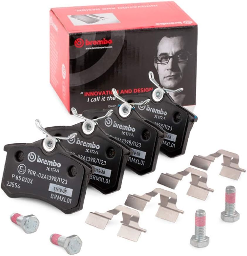 Brembo 08.7165.75 Hintere Bremsscheibe, Anzahl 2 & P 85 020X Bremsbelag Set: Bremsscheibe + Bremsbel