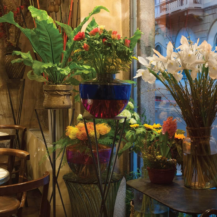 Kartell 122122 Vase Shibuya, bunt Arancio/ Viola/ Fumè, Arancio/ Viola/ Fumè