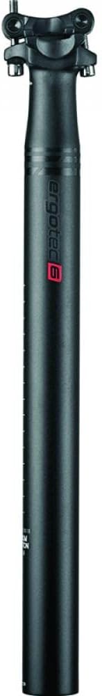 ErgoTec Unisex – Erwachsene Skalar XXL Patentsattelstütze, Schwarz, Ø 34.9 mm,400 mm