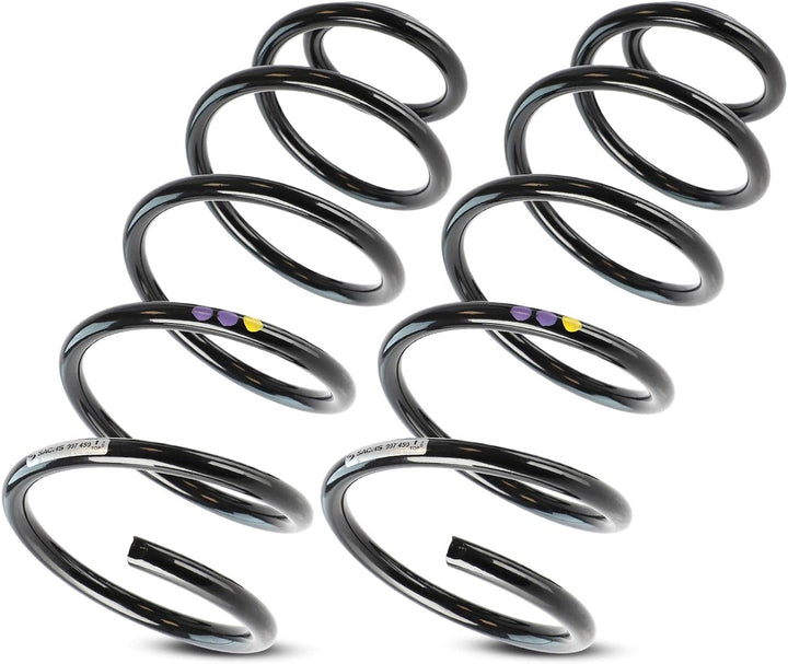 2x Original Sachs 997459 Fahrwerksfeder Vorderachse Kompatibel mit Leon 1999-2006 Toledo II 1998-200