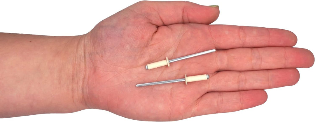 (400 Stück) Lackierte Blindnieten 4,0 x 14 mm, Kuppelkopf, DIN 7337, Aluminiumniete und Stahldorn, P