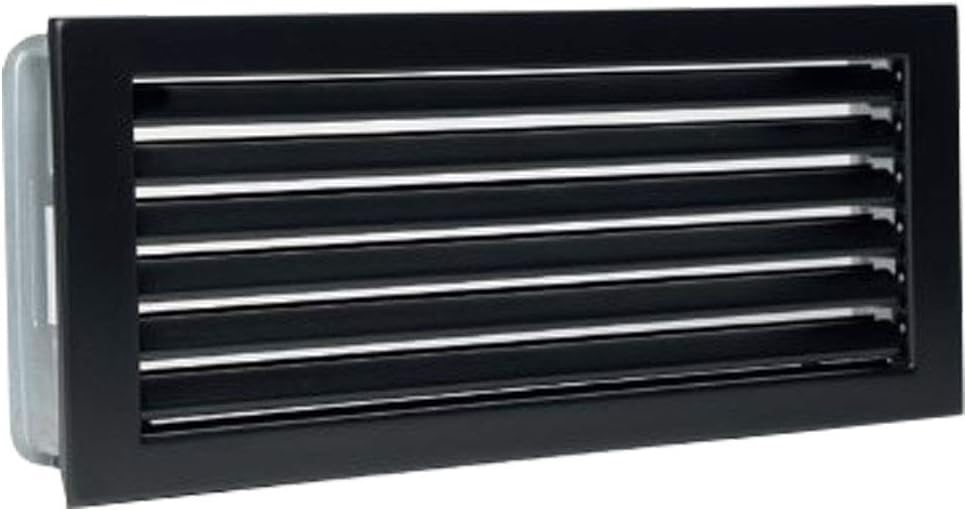 Kaltluftgitter 45x23 schwarz Lüftungsgitter Ofengitter, 45x23 Schwarz