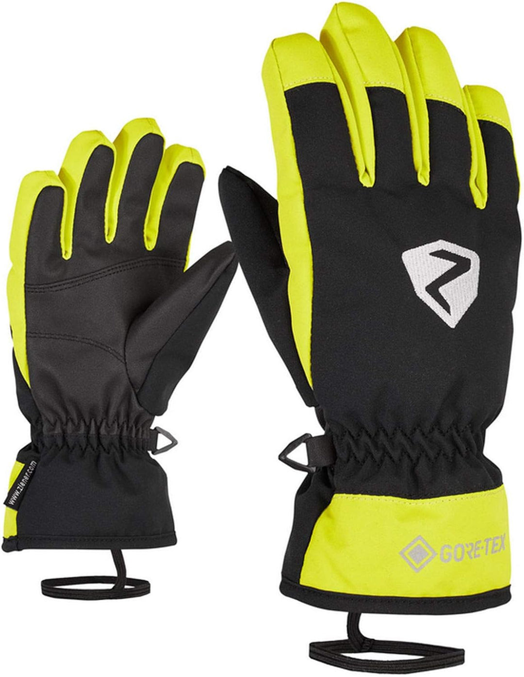 Ziener Kinder Larino Skihandschuhe 5.5 schwarz/hellgrün, 5.5 schwarz/hellgrün