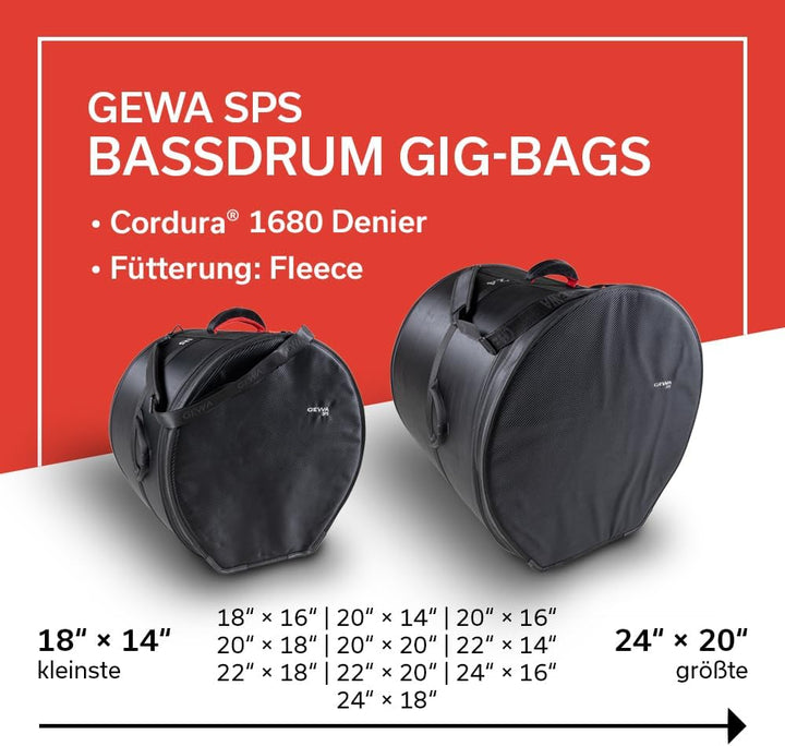 Bassdrum Gig-Bag SPS 18x14" 18x14 schwarz, 18x14 schwarz