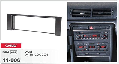 CARAV 11-006-a-12 DIN Autoradio Radioblende Set mit Aktiv Adapter f¨¹r Audi A4 (B6) 2000-2006