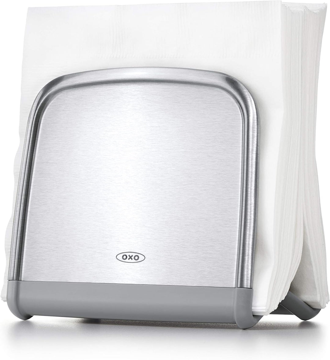 OXO Good Grips Serviettenhalter/Napkin Holder „Neat“ aus Edelstahl, Serviettenhalter