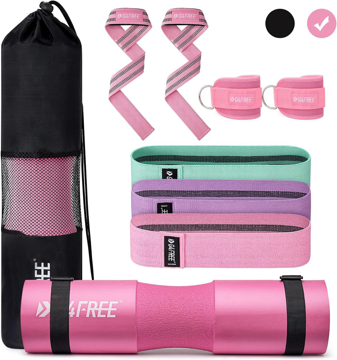 G4Free 9er Set Langhantel Polster/Nackenpolster/Barbell Pad für Kniebeugen/Hip Thrusts/Lunges/Olympi