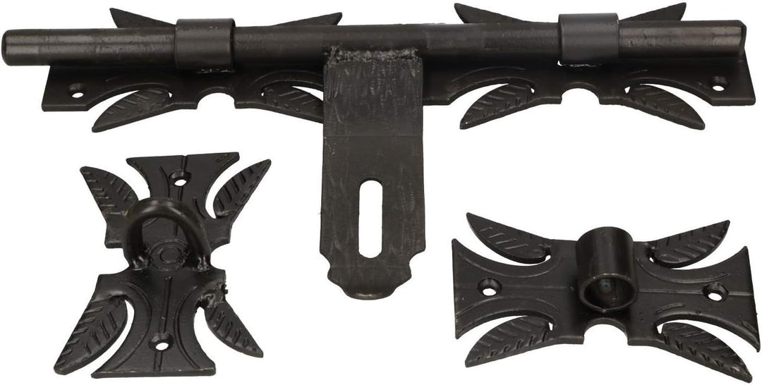 KOTARBAU Torriegel 320 mm Links/Rechts Bolzenriegel Torschieber Pulverbeschichtet Schwarz Schubriege