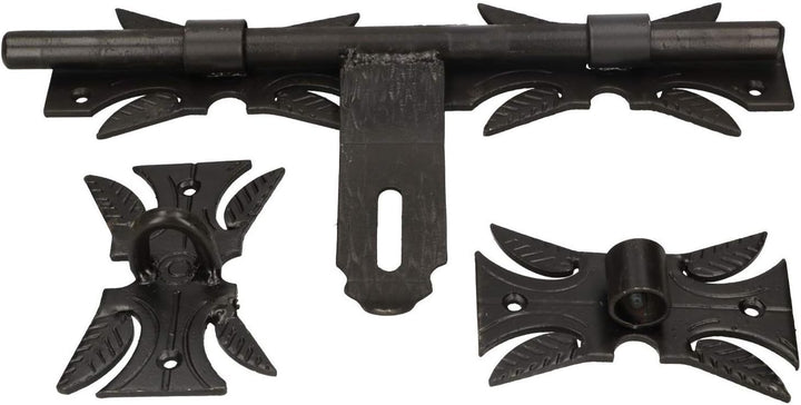 KOTARBAU Torriegel 320 mm Links/Rechts Bolzenriegel Torschieber Pulverbeschichtet Schwarz Schubriege