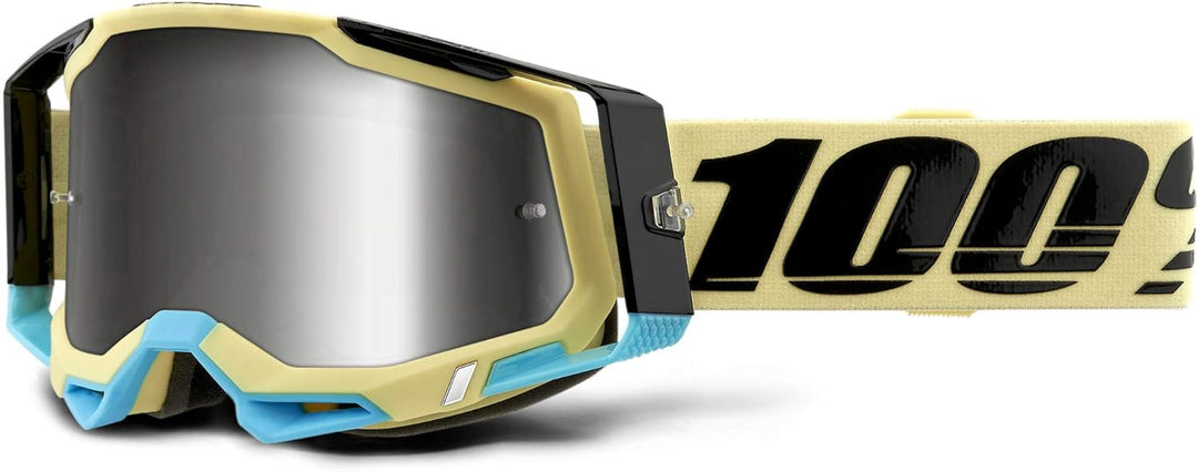 100 Percent Racecraft 2 Goggle Airblast-Mirror Silver Lens Sunglasses, Gold, ESTANDAR