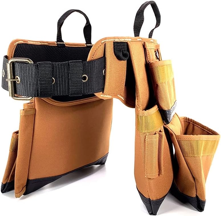 Carhartt Gear B0000349 Werkzeuggürtel mit 11 Taschen, gepolstert, Einheitsgrösse, Carhartt Brown Ein