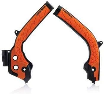 Acerbis X-Grip Frame Guards Schwarz/Orange, Schwarz/Orange