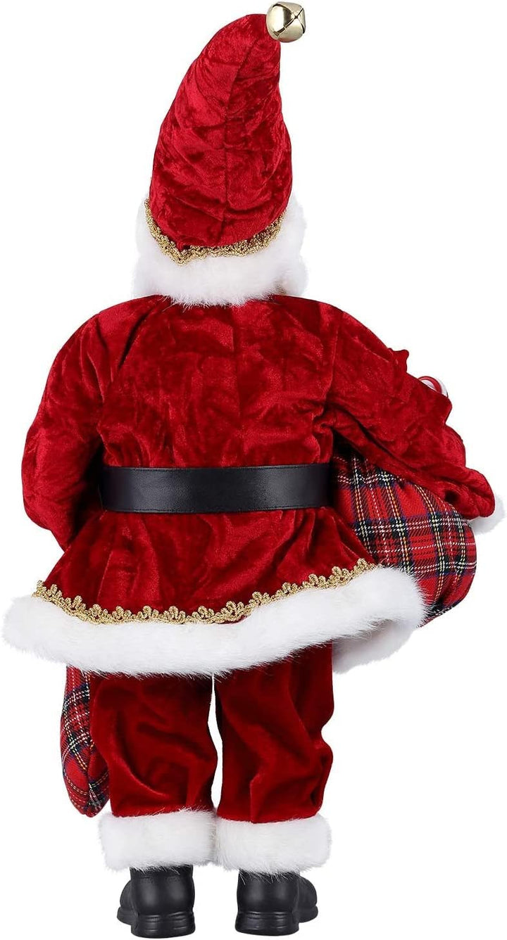 Uten Weihnachtsmann 45,7cm/18“ Santa Claus Figuren animierte Weihnachtsstern stehend Santa Figur mit