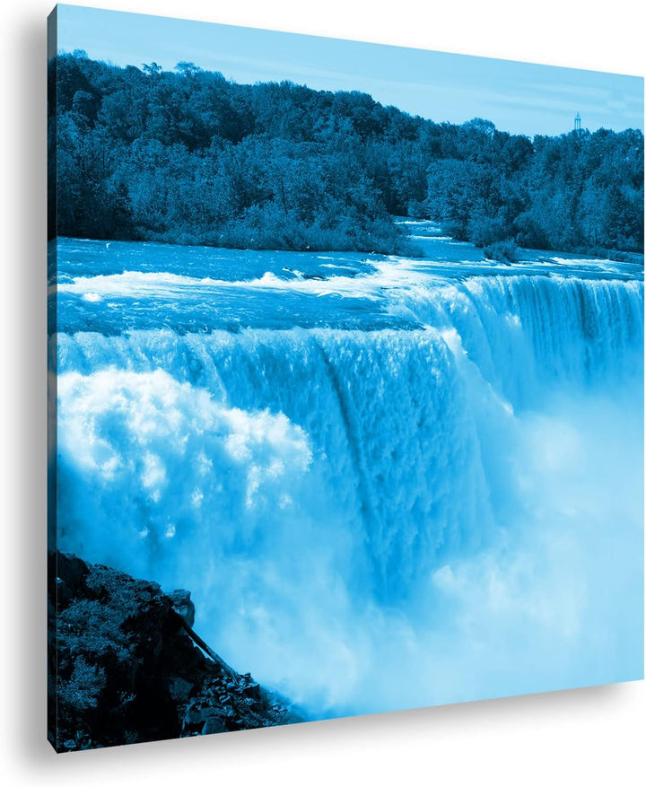 deyoli schöne Niagara Wasserfälle im Format: 60x60 Effekt: Zeichnung als Leinwandbild, Motiv auf Ech
