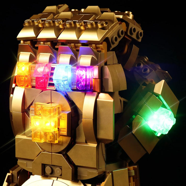 cooldac LED-Licht Kit für Lego 76191 Marvel Infinity Handschuh, Sprachsteuerungsversion LED Licht Ki