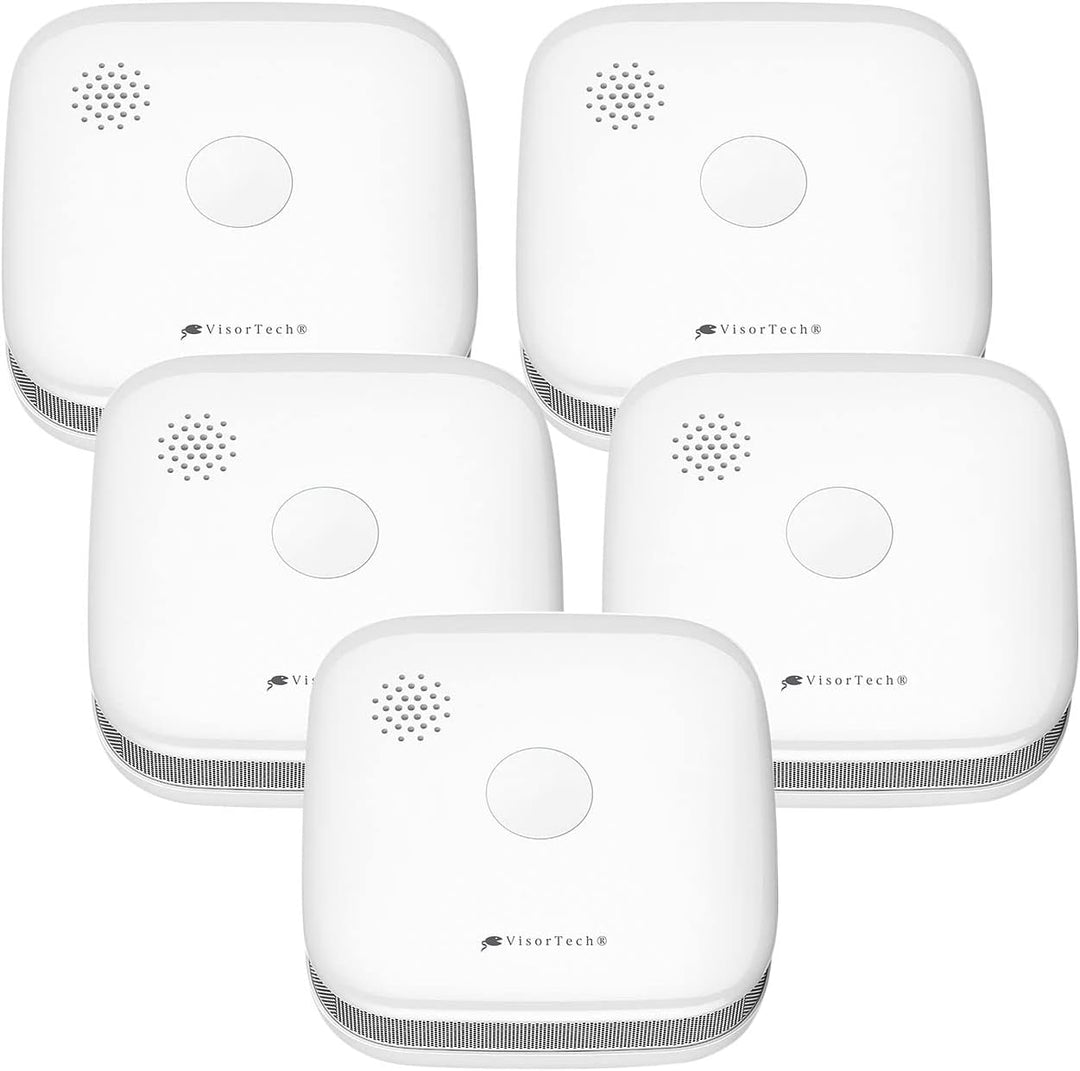 VisorTech Feuermelder Funk: 5er-Set drahtlos vernetzbare Funk-Rauchwarnmelder, 5-Jahres-Batterie (Ra