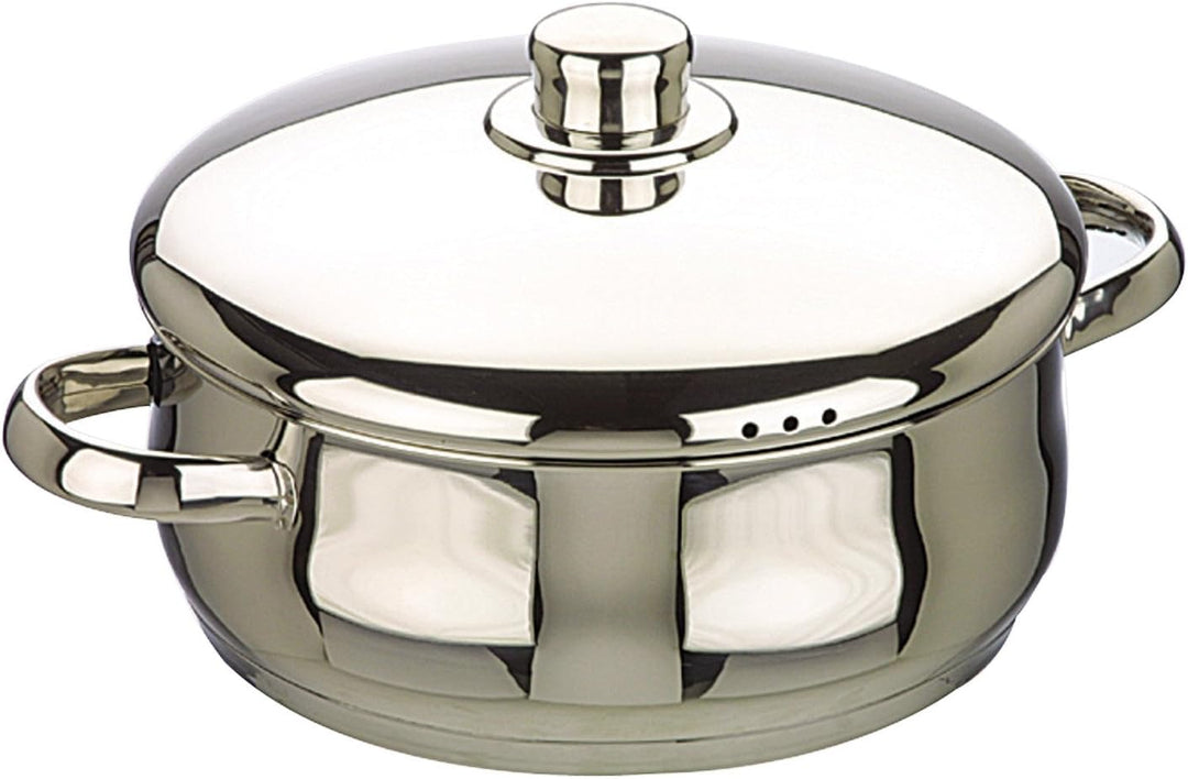 IBILI CACEROLA Con TAPA INOX Oslo 22 CMS, Stainless Steel, Silber, 22 cm, 2-Einheiten, 22 cms