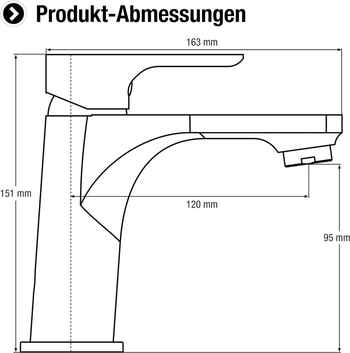 Cornat Waschtisch-Einhebelarmatur "Noir" - Black Edition - Matt schwarzer Messingkörper - Mühelose S