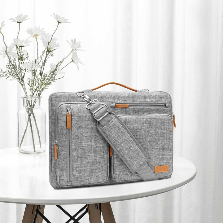 MOSISO 360 Schützend Laptop Schultertasche,15-15,6 Zoll Hülle Kompatibel mit MacBook Pro 16 Zoll,HP,