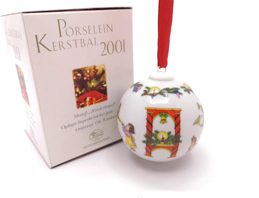 Hutschenreuther Weihnachtskugel 2001*Rarität, Kugel, Baumkugel, Porzellankugel, Baumanhänger, Anhäng