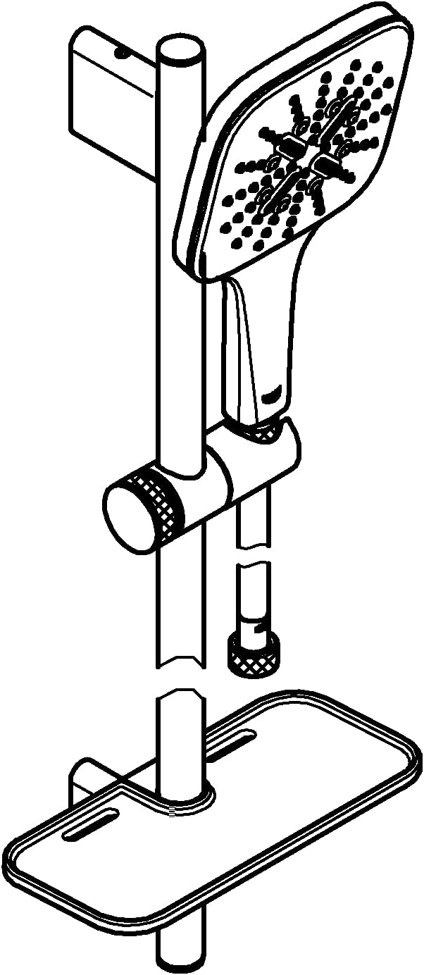 GROHE Rainshower SmartActive 130 - Brausestangenset (3 Strahlarten, 900mm Brausestange, inkl. Duscha