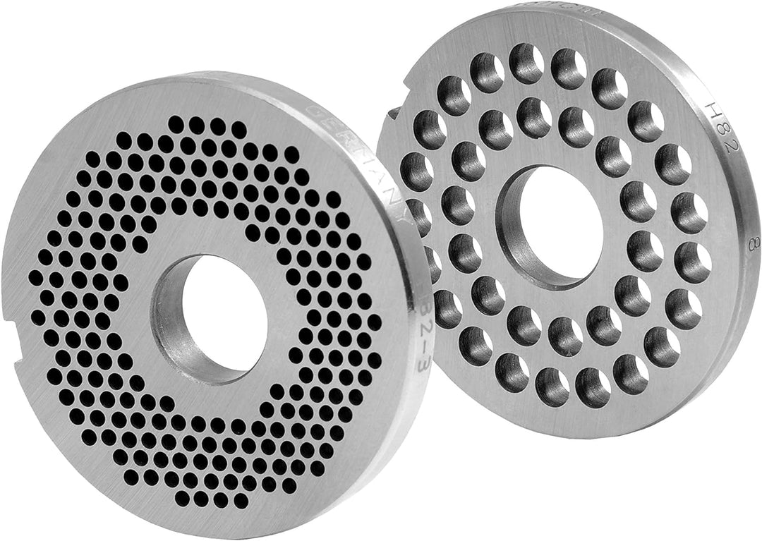 Wolfcut H82 Fleischwolfscheibensatz mit 3 mm + 8 mm Bohrung System Unger Werkzeugstahl