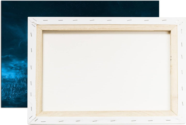 deyoli UFO auf einem fremden Planeten Format 80x60 Effekt: Monocrome Blau als Leinwandbild, Motiv fe