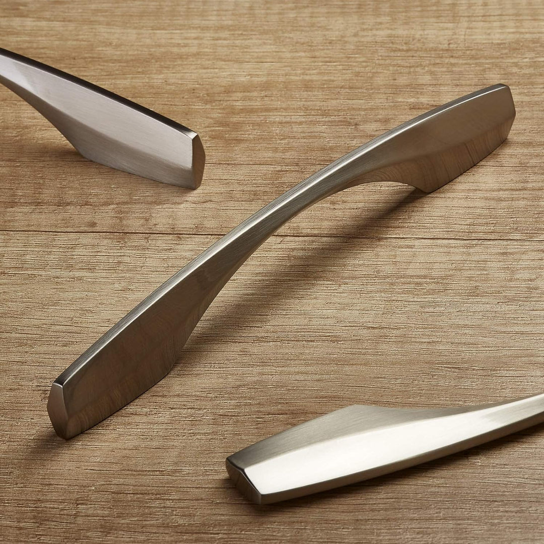 10 Stück Möbelgriffe SW53 BA 128 mm / 160 mm Edelstahloptik Schrankgriffe Schubladengriffe Türgriffe